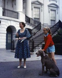 Heidi The Weimaraner Proved Too Unpredictable To Appear At A White House Easter Egg Roll (Seen Here Being Held By Ann Eisenhower).